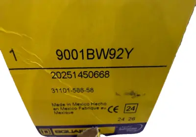 NEW SQUARE D 9001BW92Y PUSH BUTTON PENDANT