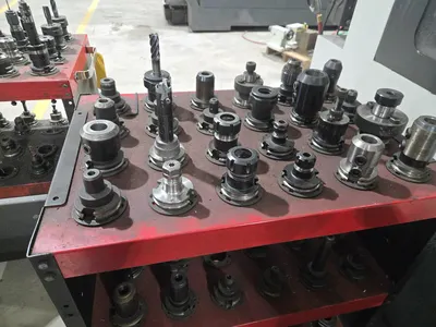 Cart and Contents; Approx (68) Cat 40 Tool Holders