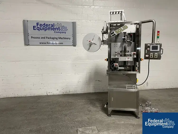 Used Solid Precision Machinery SPM Shrink Sleeve Applicator, Model MPI-400 Cappers Tamper Evident - Neck Banders Ohio US | Federal Equipment Company #131191