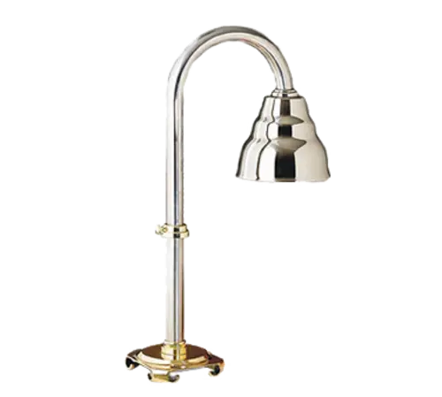 Bon Chef 9686 Portable Heat Lamp W/ Adjustable Heights, 250-Watts, Brass