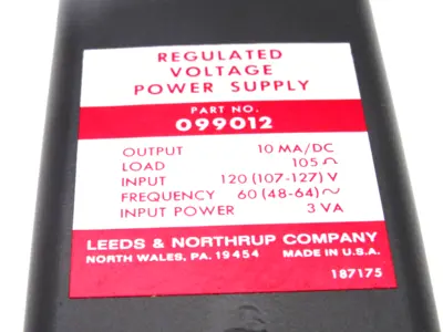 NEW LEEDS & NORTHRUP 099012 POWER SUPPLY