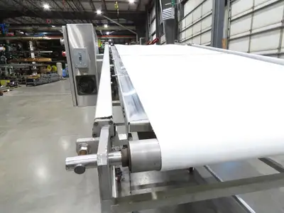 FDA Food Process 11'L Stainless Portable Incline Conveyor 38"Belt 1.5Hp 230V 3PH