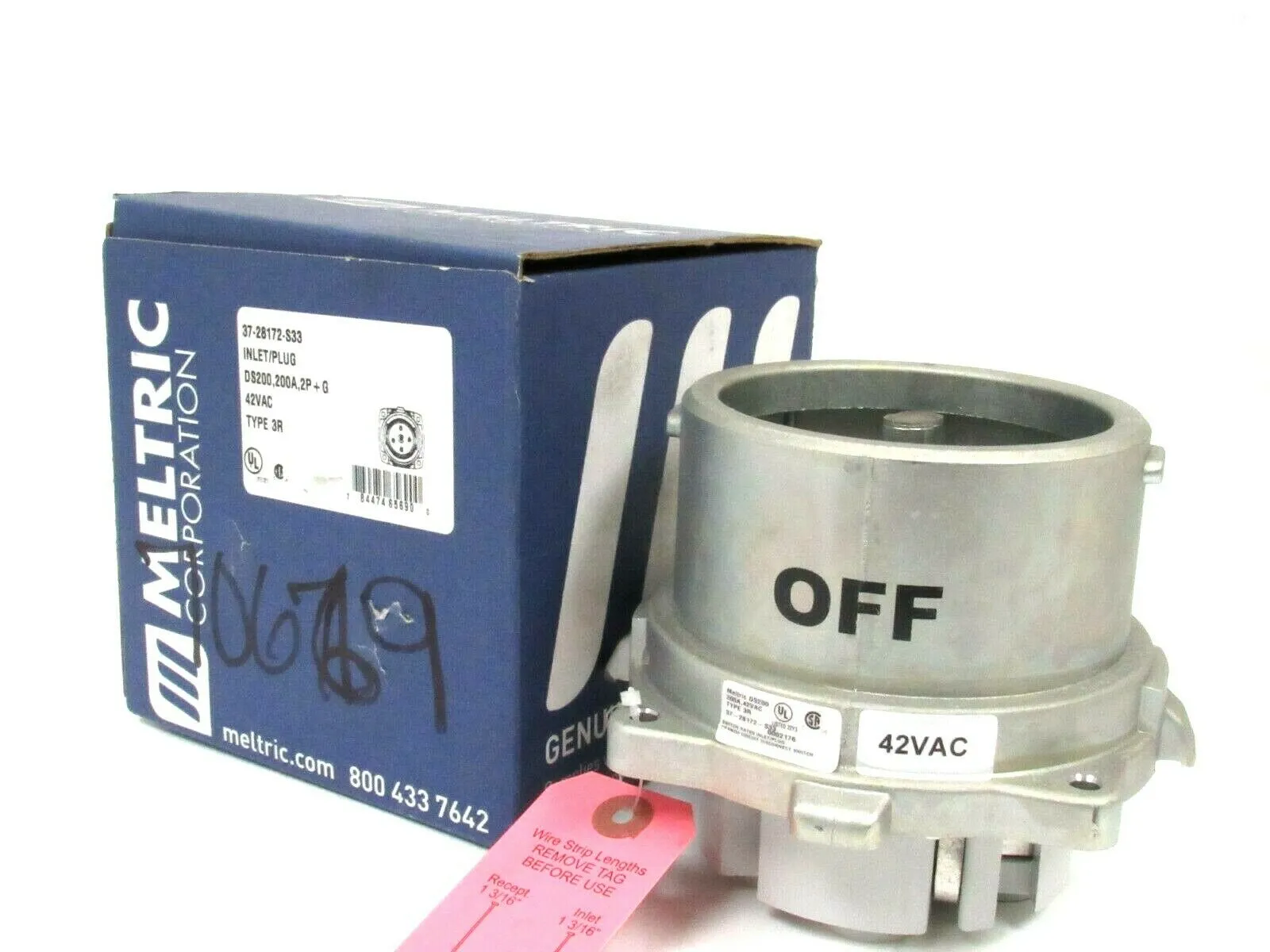 NEW MELTRIC 37-28172-S33 DS200 INLET PLUG 3728172S33
