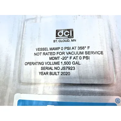 Used DCI INC. _UNKNOWN_ Stainless Steel Tanks West Virginia US | JM Industrial #1341677