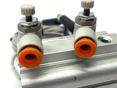 Used SMC Pneumatic Swing Clamp Cylinder 40mm Bore 10mm Clamp Stroke Pneumatic Cylinders Michigan US | Maverick Industrial Sales #1419249