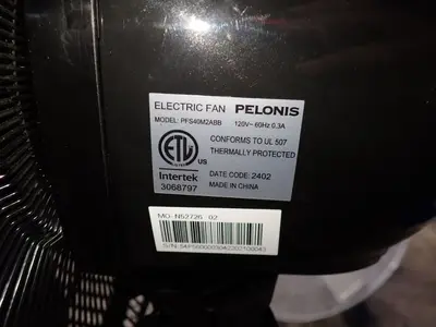 Used PELONIS PFS40M2ABB Fans | HGR 24 #741378