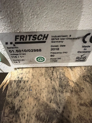 New | in-Stock 2018 FRITSCH Pulverisette 1 Miscellaneous Laboratory Equipment Michigan US | iGAM Industrial Marketplace #1311505