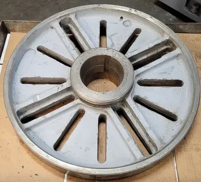 LATHE CHUCK FACE PLATE, 23.5 IN DIAMETER, L2 MOUNT
