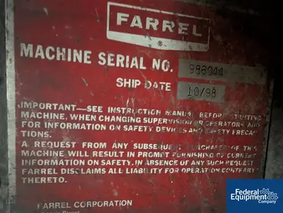 USED Farrel Farrel Banbury F80 Mixer, 600 HP