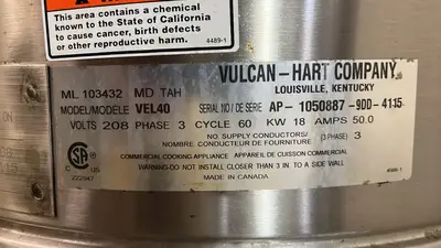 Used Vulcan _UNKNOWN_ Cooking Kettles Illinois US | Falcon Restaurant Supply #1441682