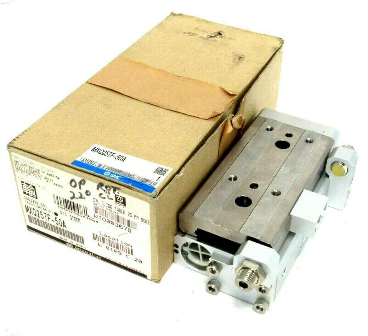 NEW SMC MXQ25TF-50A CYLINDER SLIDE TABLE MXQ25TF50A