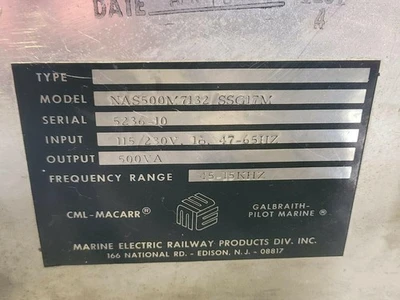 USED CML MACARR MARINE CML MACARR MARINE NAS500 M 7132 SSG17M