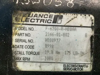 Used RELIANCE ELECTRIC F6200RH00AA Motors (misc) Ohio US | HGR 24 #1506975