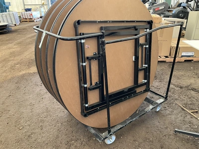 USED ROUND TABLES COLLAPSABLE