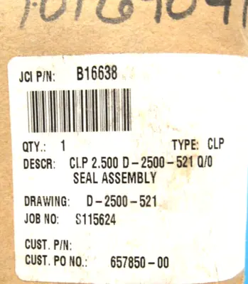 NEW JOHN CRANE CLP 2.500 D-2500-521 SEAL ASSY. CLP2500D2500521
