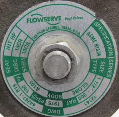 NEW FLOWSERVE 12141 GLOBE VALVE 1-1/2"-800