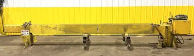 144" WIDE HYDRAULIC CLAMPING FIT-UP TACKING PRESS, FOR WELDING I-BEAMS: STOCK #19478