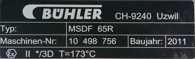 SPC9290  Feeder 2.5" Buhler AG screw feeder Stainless Steel