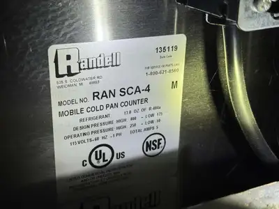 Used Randell Used Randell RAN SCA-4 Refrigerated 4 Pan Serving Counter, Cold Food 120V Food Prep Tables Illinois US | Falcon Restaurant Supply #1375102