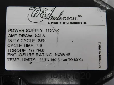 Dwyer Instruments WE31-DTD01-T2-A 3-Way Solenoid Valve 110V Used