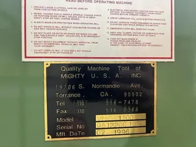 USED MIGHTY VIPER VMC-1100PH