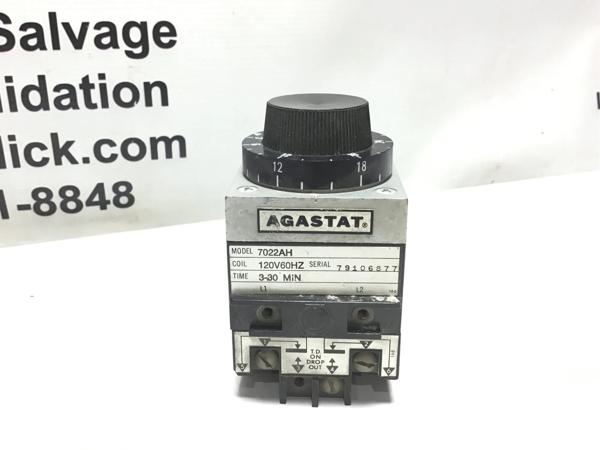 AGASTAT 7022AH Pneumatic Time Delay Timing Relay  4 .5-5 SECs
