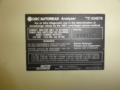 USED BECTON DICKINSON 424576