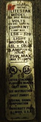 USED Federal Signal Does Not Apply