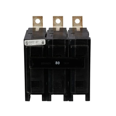 Eaton BAB3080H Quicklag Industrial Thermal-Magnetic Circuit Breaker, 80A [New]