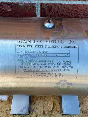 NEW STAINLESS MOTORS PC2C10N04B1TG 1 HP WASHDOWN DUTY MOTOR W/ 5:1 GEAR REDUCER