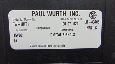 SAF / Paul Wurth PW-HHT1 Programmable Linear Controller Interface Used