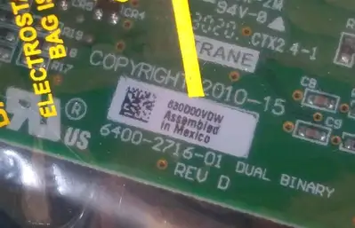 TRANE 6400-2716-01 Dual Binary REV D Circuit Board Loc3C23