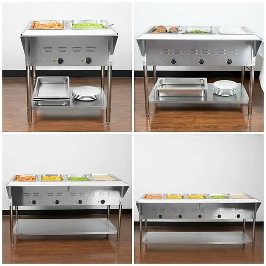 HOT FOOD TABLES - 2 - 3 - 4 - 5 PANS - SEE VIDEOS