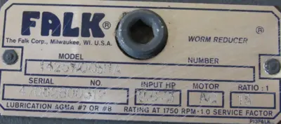 NEW FALK 1425WOQM1A GEAR REDUCER 15:1 1425WOQM1A