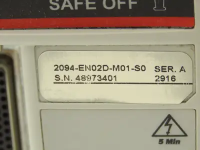 Allen Bradley 2094-EN02D-M01-S0 Control Module Kinetix 6500 Safe Off Ser A 24VDC