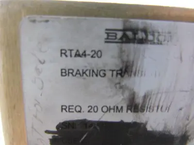 Baldor RTA4-20 Braking Transistor 380-480VAC w/o Enclosure