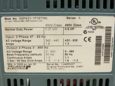 Used RELIANCE ELECTRIC _UNKNOWN_ Variable Speed Drives Indiana US | Arrow Industrial #1316621