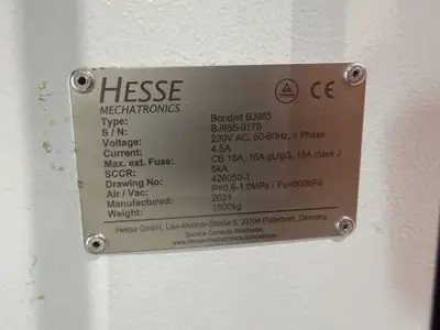 Used Hesse Mechatronics Bondjet BJ985 Wire Bonders Michigan US | Maverick Industrial Sales #1390807