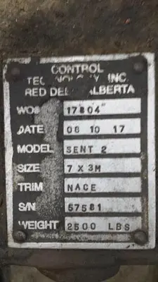 USED SHAFFER 7 1/16" 3M DOUBLE RAM BOP