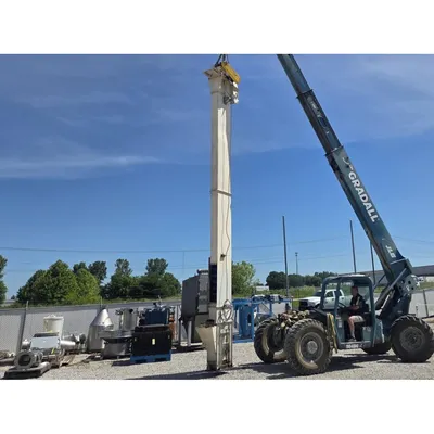 Used Mild Steel Bucket Elevator 25' Discharge Ht. 5"X4"HDPE