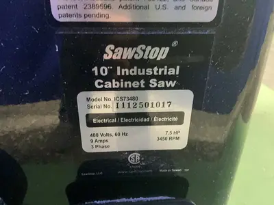 Used SAWSTOP ICS73480 Woodworking Table Saws Ohio US | HGR 24 #1404738