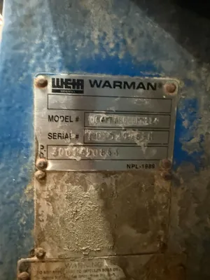 Used WARMAN 086FFAHCCCMM224 Pumps South Carolina US | Yellow Tag Capital Recovery #1328092