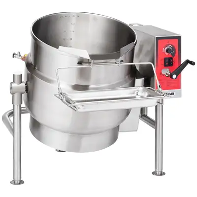 Vulcan K40ELT 40 Gal Steam Kettle - Manual Tilt, 2/3 Jacket, 240v/1ph