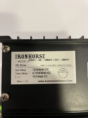 Ironhorse GSD1-48-10N4X+G21-00441 DC Motor Speed Controller 0-12/24/36/48 VDC
