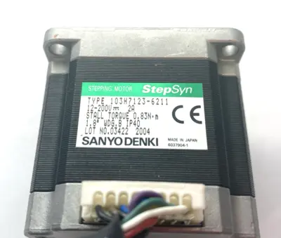 Used Sanyo Denki Step-Syn Stepping Motor 1.8º Step IP40 2A 12-200V D.C. Motors Michigan US | Maverick Industrial Sales #1420759