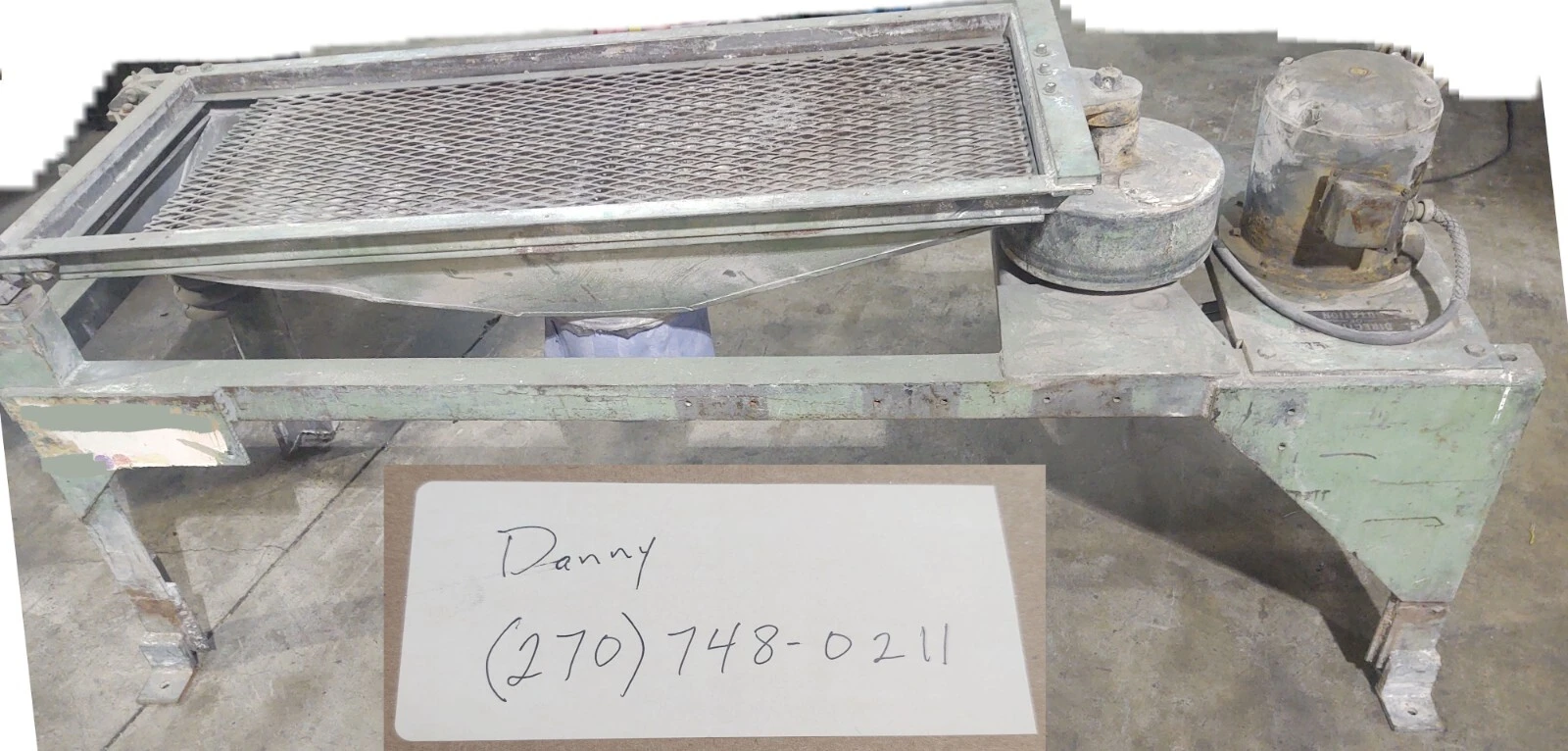 DAY Vibrating Table Classifier Screener Single Deck / Two Separation 3/4Hp