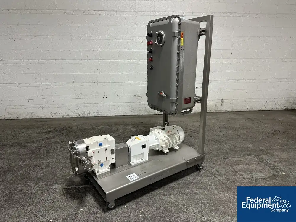 USED Wrightflow Technologies Wright Stainless Steel Lobe Pump Wash Down Duty, Model 0600 TRA10,