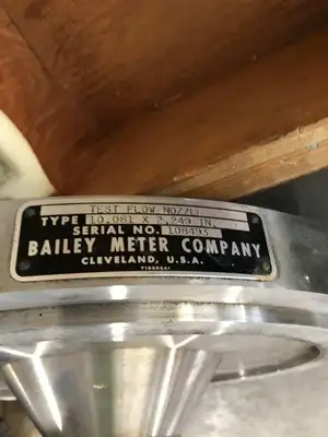 Bailey Meter Company 10.081″ X 2.249″ VINTAGE Test Condensate Flow Nozzle 30PSIA