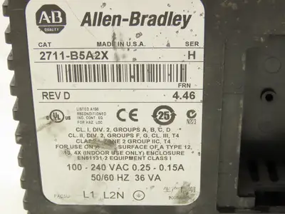 Allen Bradley 2711-B5A2X PanelView 550 HMI Control Terminal Ser H Rev D FRN 4.46