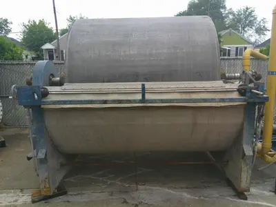 SPC9317  Filters 6' x 6' Alar Engineering rotary vacuum drum filter, model 660 auto-vac, 113 sq.ft. filter area Stainless Steel